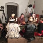 Image of behind the scenes of filming the Calington Castle movie